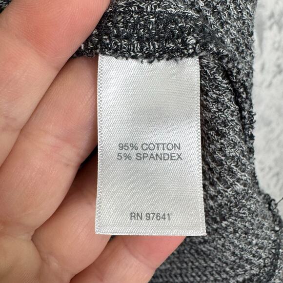 J. Jill Sweater Womens Large Black White Marled Cowl Neck Ruched Pull String - Picture 6 of 11